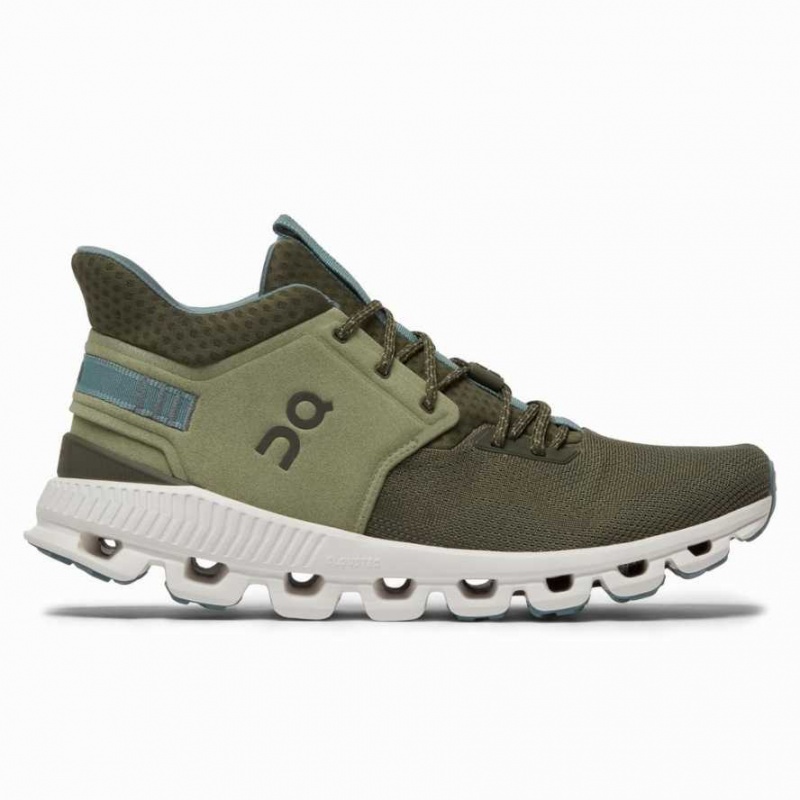 Olive On Cloud Hi Edge Men\'s Sneakers | RJV459027