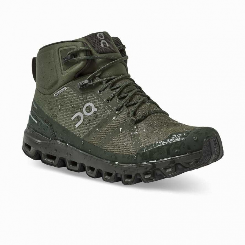 Olive On Cloudrock Waterproof Men's Hiking Boots | ZTP692517