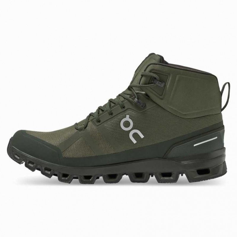 Olive On Cloudrock Waterproof Men's Hiking Boots | ZTP692517