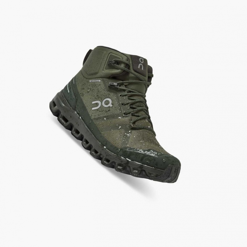 Olive On Cloudrock Waterproof Men's Hiking Boots | TJR496832