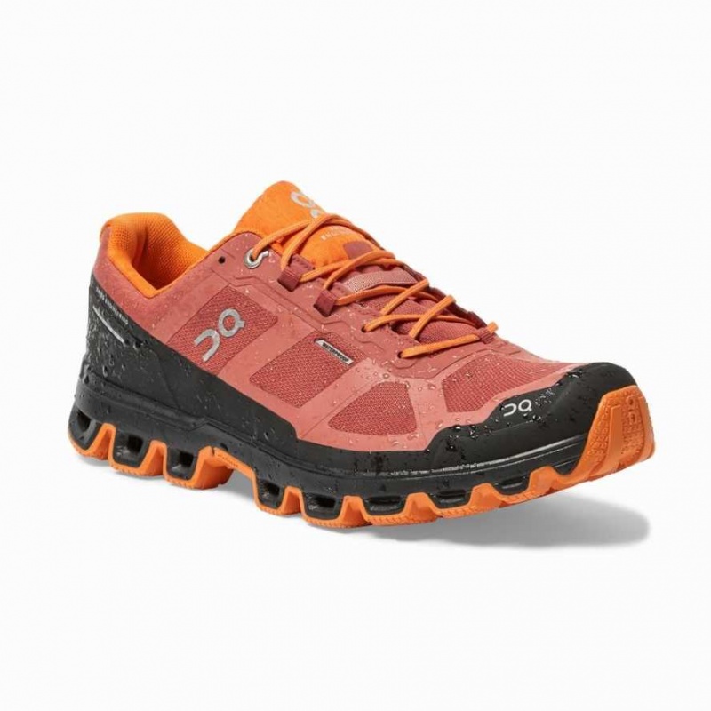 Red / Orange On Cloudventure Waterproof Men's Trail Running Shoes | LUJ547963