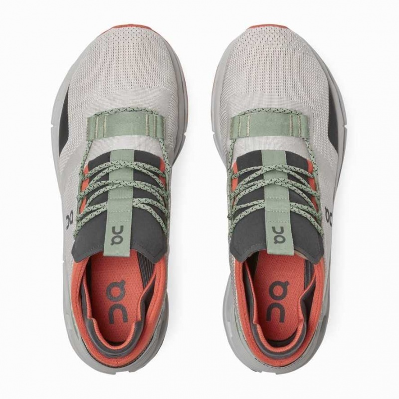 Silver / Orange On Cloudnova Men's Sneakers | TEK209716