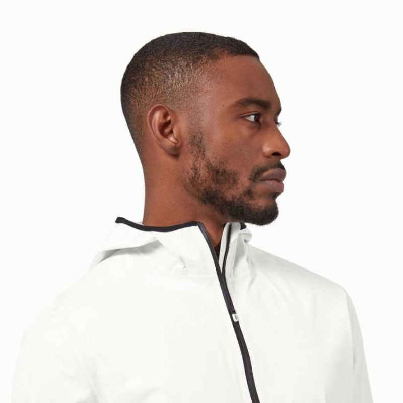 White On Waterproof Anorak Men's Jackets | BCQ495038