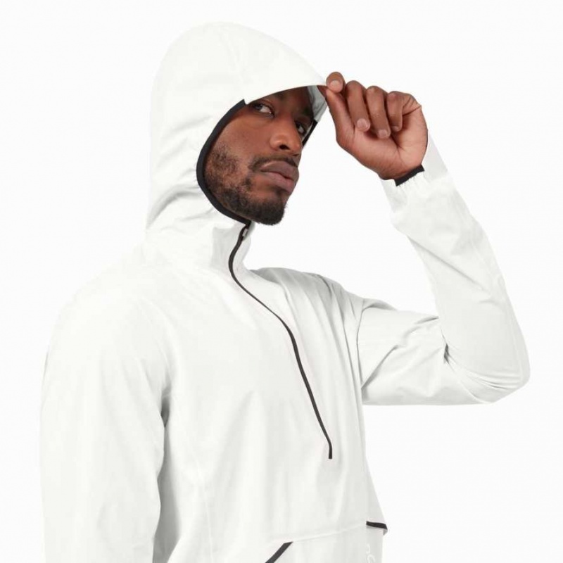 White On Waterproof Anorak Men's Jackets | BCQ495038