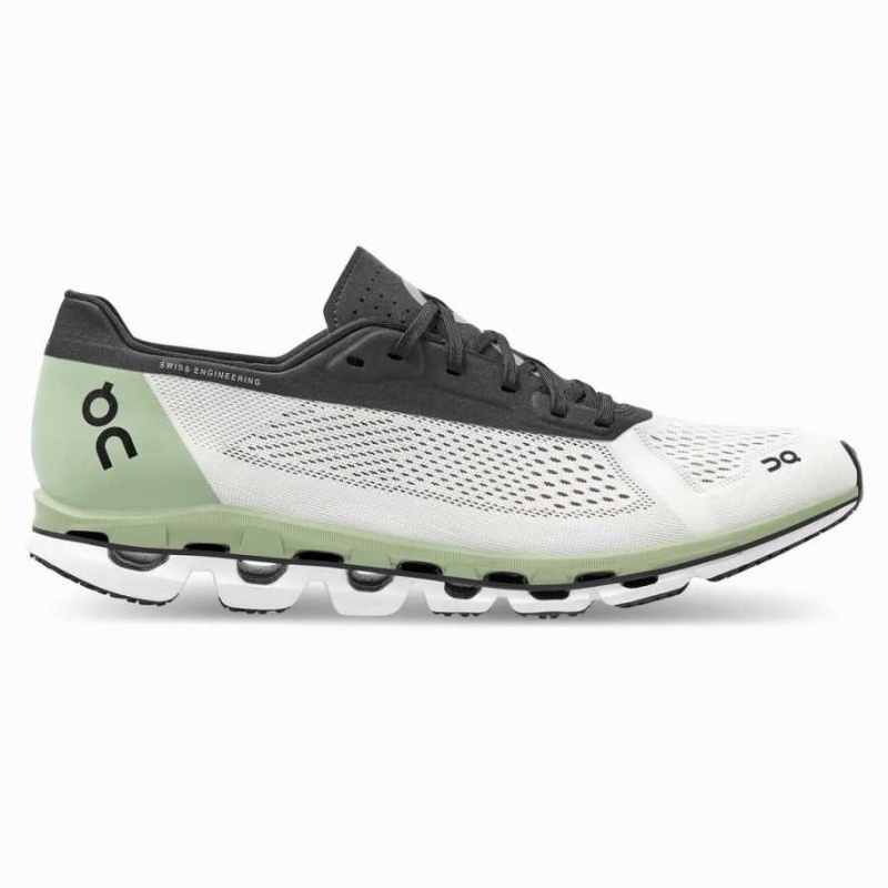 White / Black On Cloudboom Men's Road Running Shoes | HUC782041