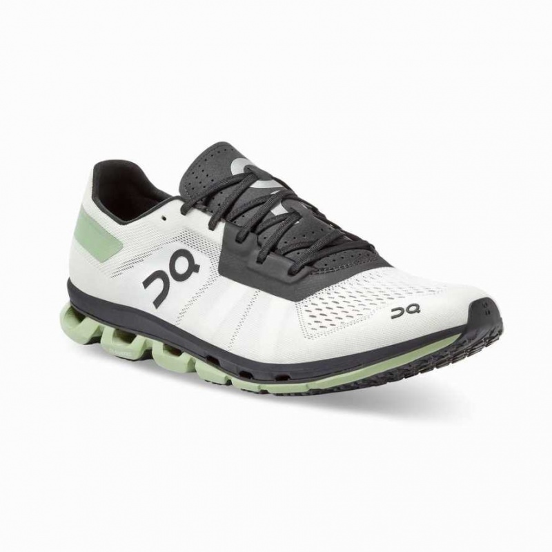 White / Black On Cloudflash Men's Road Running Shoes | QEW173968